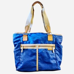 Tommy Hilfiger Blue Signature Nylon Tote Bag